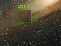 M31 mit Cepheid M31-V1 (Zoom)